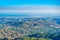 View towards limassol from troodos mountain on Cyprus