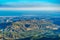 View towards limassol from troodos mountain on Cyprus