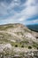 A view towards Mrgar, a sheepfold in a shape of flower, in the karst landscape above Baska, Island of Krk, Croatia