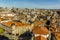 A view towards the north east across the rooftops of Porto, Portugal from the Clerigos Tower