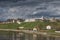 View towards the Old Castle and the new Castle in Hrodna