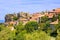 View towards the old hill town of Saignon, Provence, France