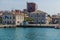 A view towards the quayside buildings in Koper, Slovenia