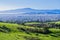 View towards Richmond from Wildcat Canyon Regional Park, East San Francisco bay, Contra Costa county, Marin County in the