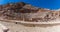 A view towards the ruins of the Roman ampitheatre in the ancient city of Petra, Jordan