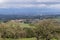 View towards San Jose and Cupertino on a cloudy day, after a storm, south San Francisco bay, California