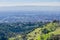 View towards San Jose from the hills of Sierra Vista Open Space Preserve, south San Francisco bay, California