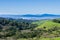 View towards San Pablo bay from Wildcat Canyon Regional Park, East San Francisco bay, Contra Costa county; Marin County in the