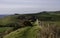 View towards St Catherine`s Chapel near Abbotsbury in Dorset in England