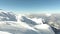 The view towards the summit of a snow capped Untersberg Mountain in Austria