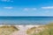 View towards te sea from Svino beach on the Danish countryside