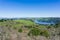 View towards Wildcat Canyon Regional Park and San Pablo Reservoir, Contra Costa County, San Francisco bay, California