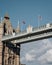 View of Tower Bridge in London, UK, from the north bank of the River Thames