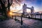 View Of Tower Bridge at sunrise in London, Uk.