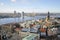 The view from tower of Saint Peters Church on cityscape of Riga