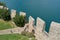 View from the tower of Scaliger Castle on the shore of Lake Garda in Malcesine