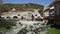 view of town of Camprodon in Pyrenees