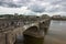 View of the town and castle of Saumur in Loire valley France