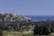 View of the town of Chora on Andros Greece, Cyclades