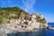 View of the town of Corniglia in the Cinque Terre