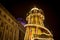 A view of the town hall and helter skelter at Nottingham Christmas Market in the Old Market Square, Nottingham, Nottinghamshire -