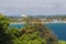 View of the town and harbour in Back Bay, Trincomalee, Sri Lanka, Asia.