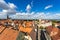 View of the town from the height of Reichenturm Leaning Tower