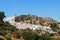 View of the town and houses, Alcala de los grazules, Spain.