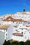 View of the town and houses, Alcala de los Grazules, Spain.