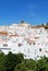 View of the town and houses, Alcala de los Grazules, Spain.
