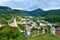 View of the town of Idrija in Primorska, Slovenia