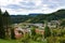 View of the town of Lasko and Savinja river flowing through