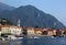 View of town Menaggio on lake Como in Italy