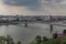 A view of the town of Novi Sad and Varadin Bridge from the Petrovaradin Fortress, Novi Sad