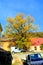 View of the town Oravita in Banat. Typical landscape in the forests of Transylvania, Romania. Autumn view.