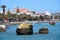 View of the town and river, Lagos, Portugal.