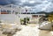 View of town square n Skyros island. Sporades islands. Greece