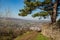 View of the town of Stroud from Rodborough Hill next to Rodborough Fort