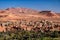 View of the town of Tinghir, Tinerhir - a beautiful oasis on the Todra River in the Atlas Mountains, Morocco