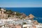 View of the town of Tossa de mar, city on the Costa Brava. Build