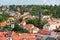 View of the town of Weida in the county of Greiz in the German state of Thuringia from the Osterburg Castle