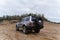 View of a Toyota 4Runner riding against a sandy forest in a canyon