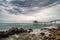 view of the Trabocco Turchino fishing machine and hut on the Abruzzo coast in Italy