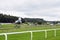 View of the track on cartmel racecourse in cumbria england
