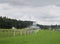 View of the track on cartmel racecourse in cumbria england