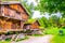 View of a traditional farmhouse in the norwegian folk museum in Oslo, Norway...IMAGE