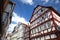 View on traditional German homes in Marburg