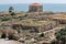 View of a traditional Lebanese house among the Roman ruins of Byblos. Byblos, Lebanon