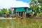 View of Traditional Thai style house and store on both side of the canal