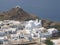 View of a traditional white village of Milo in the Cyclade Islands in Greece.